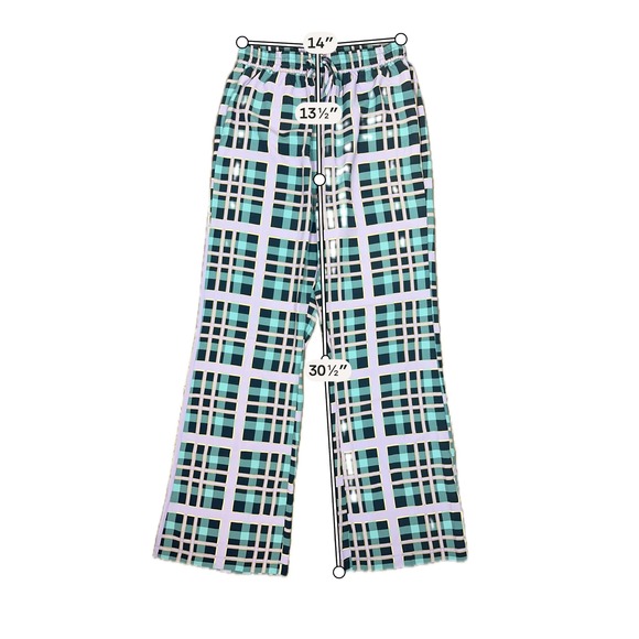 ASOS Pastel Plaid Loose Pants - SIZE US 8 Artsy Bold Spring Colorful - Picture 5 of 5